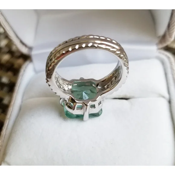 Lia Sophia ring $120 Retail NEW! blue aquamarine stone ring Sz 8, PRICE REDUCED! - Picture 7 of 11